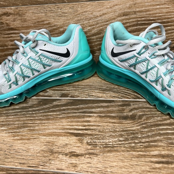 Nike Womens Air Max 2015 698903-007 White Green Running Shoes Lace Up Size 8.5. - Picture 5 of 9